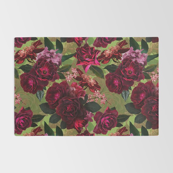 Vintage & Shabby Chic - Botanical Roses Summer Garden   Rug Gallery Image 2