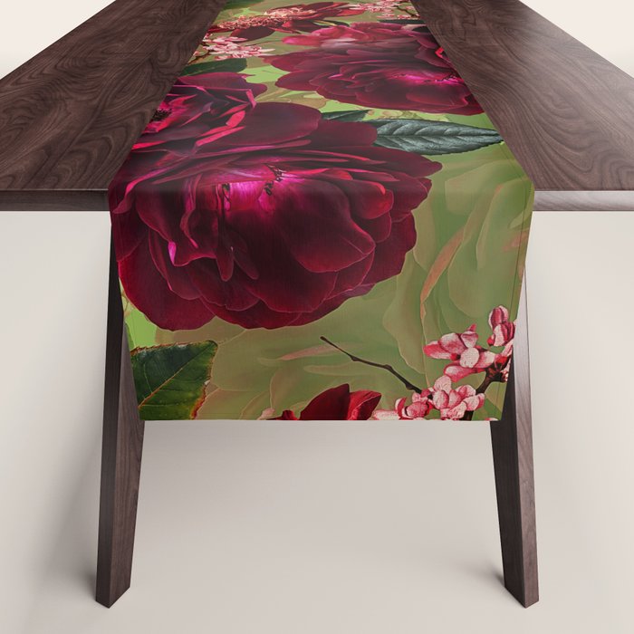 Vintage & Shabby Chic - Botanical Roses Summer Garden   Table Runner Gallery Image 1