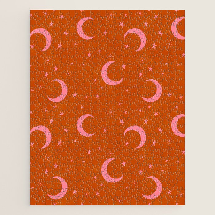 Goodnight Sky - pink and rust Jigsaw Puzzle Gallery Image 1