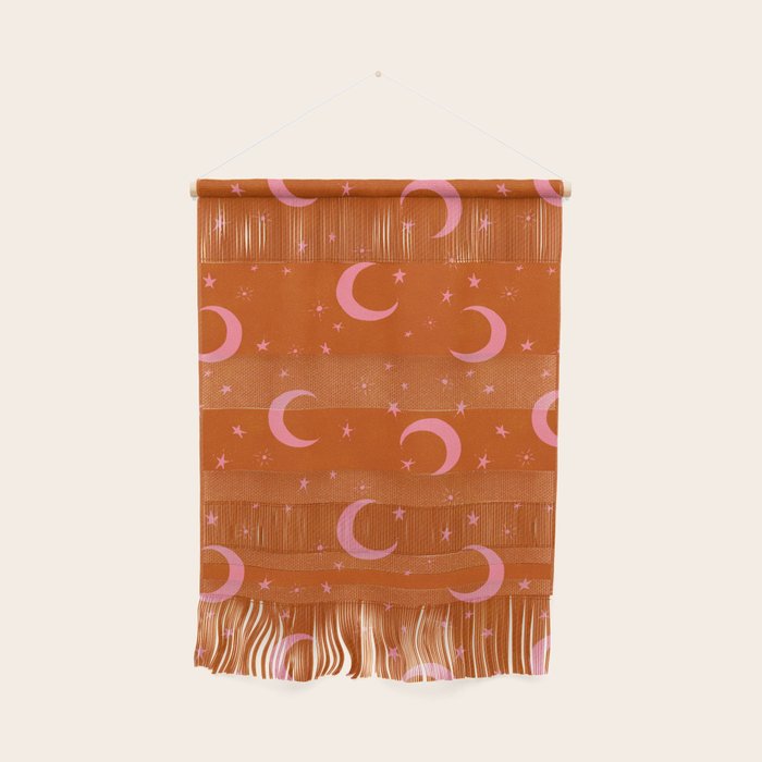 Goodnight Sky - pink and rust Wall Hanging Gallery Image 1