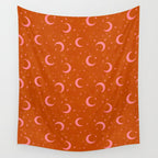 Goodnight Sky - pink and rust Wall Tapestry Gallery Image 4