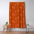Goodnight Sky - pink and rust Window Curtain Gallery Image 5