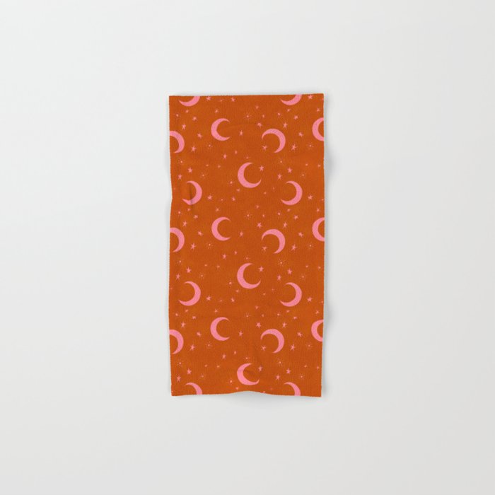 Goodnight Sky - pink and rust Bath Towel Gallery Image 1