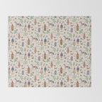 Swedish Folk Art Throw Blanket Gallery Image 2