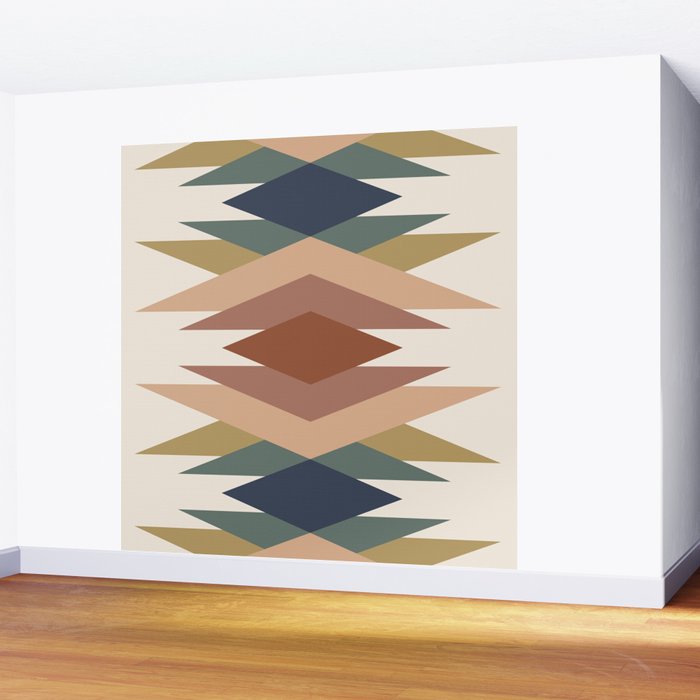 Bold Geometric Triangles IX Wall Mural Gallery Image 2