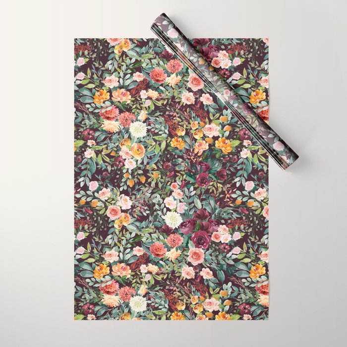 Fall Floral Wrapping Paper Gallery Image 1
