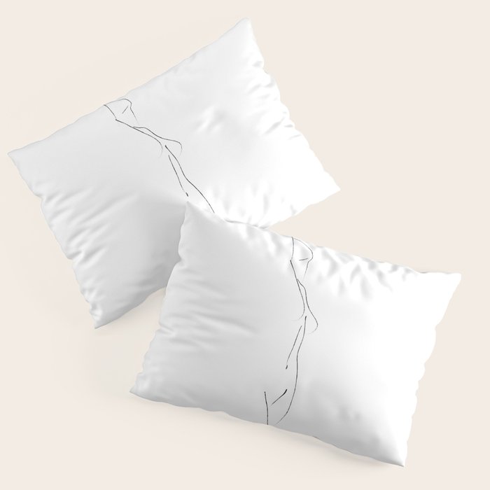Minimal Line Drawing 3 Pillow Sham Gallery Image 3