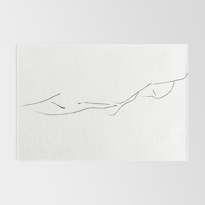 Minimal Line Drawing 3 Rug Gallery Image 2