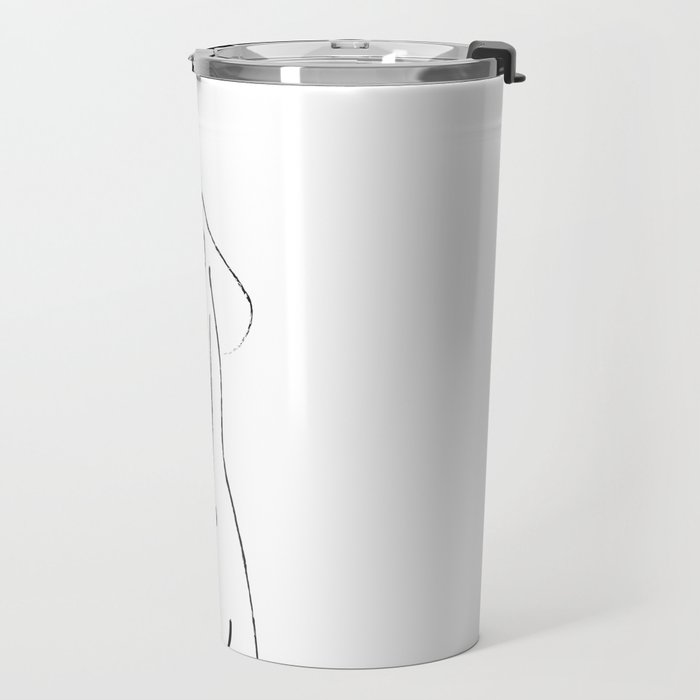 Minimal Line Drawing 3 Travel Mug Gallery Image 2