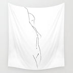 Minimal Line Drawing 3 Wall Tapestry Gallery Image 4
