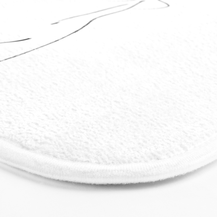 Minimal Line Drawing 3 Bath Mat Gallery Image 3