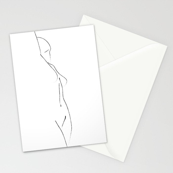 Minimal Line Drawing 3 Stationery Card Gallery Image 2