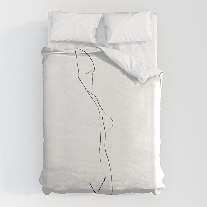Minimal Line Drawing 3 Duvet Cover Gallery Image 1