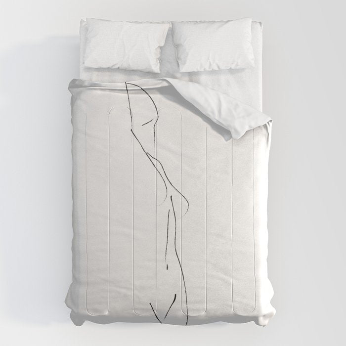 Minimal Line Drawing 3 Comforter Gallery Image 1