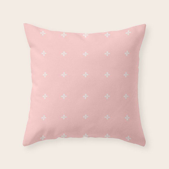 Tiny Petal Polka Dots Pattern Throw Pillow Gallery Image 1