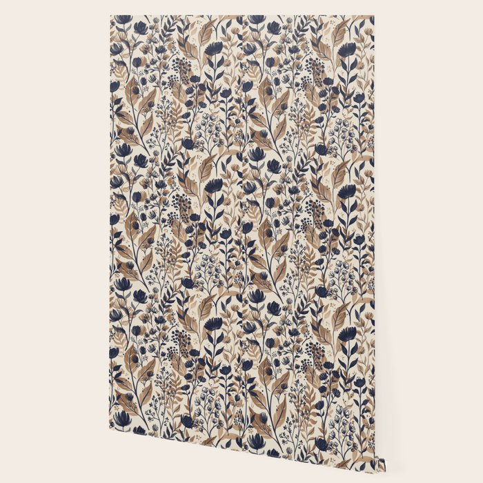 Moody Blooms Dark Neutral Wallpaper Gallery Image 2