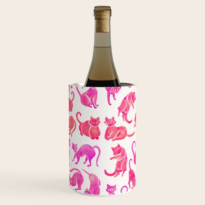 Cat Positions - Pink OmbrÃ© Palette Wine Chiller Gallery Image 1