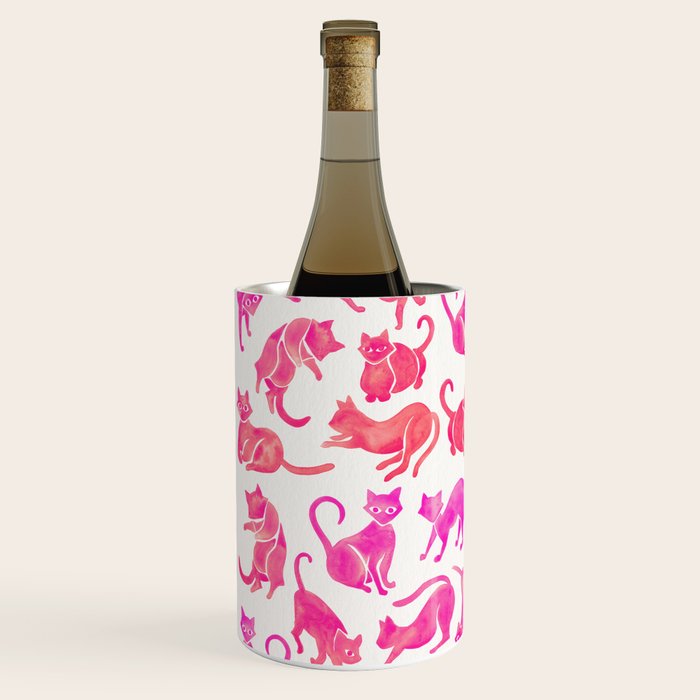 Cat Positions - Pink OmbrÃ© Palette Wine Chiller Gallery Image 2