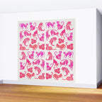 Cat Positions - Pink OmbrÃ© Palette Wall Mural Gallery Image 2