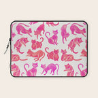Cat Positions - Pink OmbrÃ© Palette Laptop Sleeve Gallery Image 1