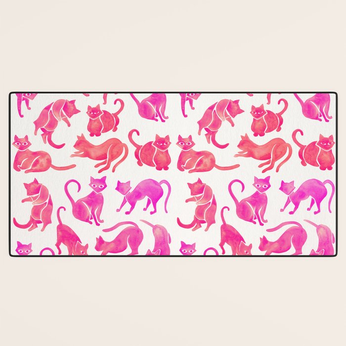 Cat Positions - Pink OmbrÃ© Palette Desk Mat Gallery Image 3