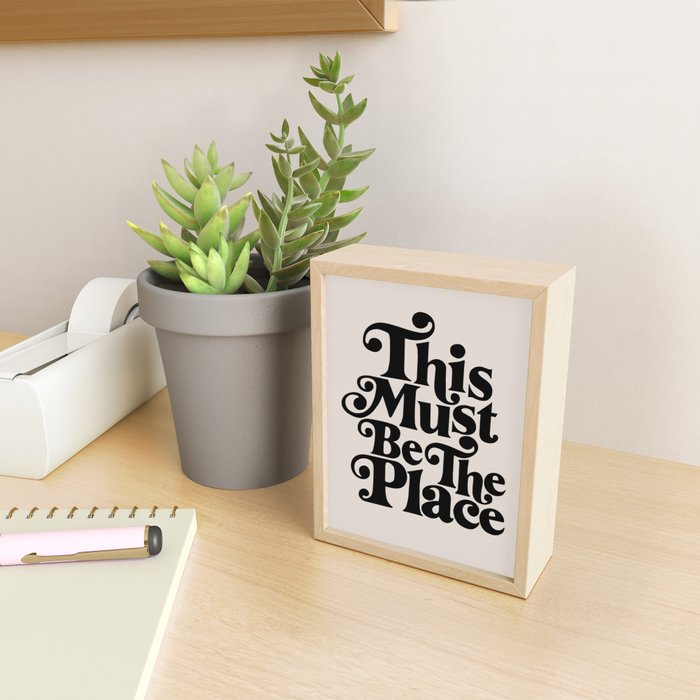 This Must Be The Place - Black & Beige Mini Art Print Gallery Image 2