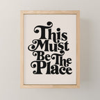 This Must Be The Place - Black & Beige Mini Art Print Gallery Image 1