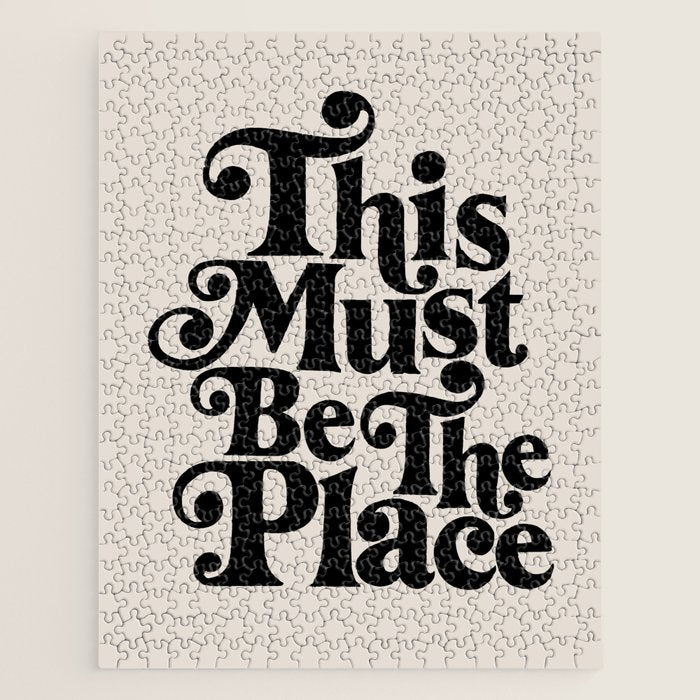 This Must Be The Place - Black & Beige Jigsaw Puzzle Gallery Image 1