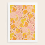 Coastal Oysters on the Beach in Lemon Orange & Peach Poster Gallery Image 4