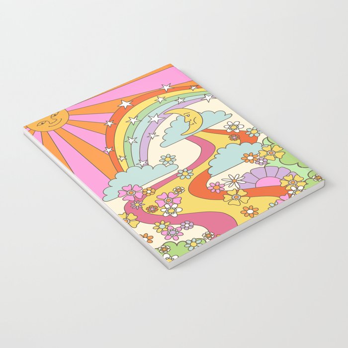 retro hippie boho print  Notebook Gallery Image 3