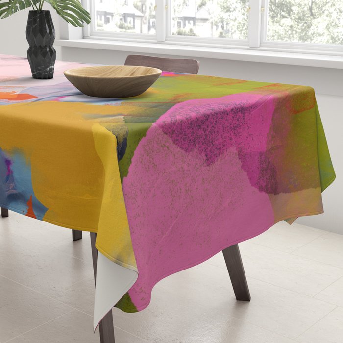 pastel pink landscape abstract Tablecloth Gallery Image 3