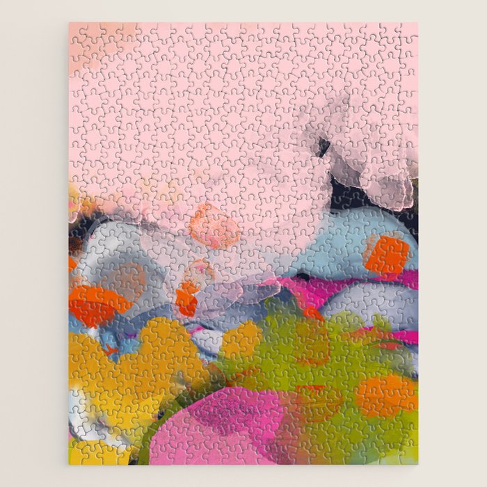 pastel pink landscape abstract Jigsaw Puzzle Gallery Image 1