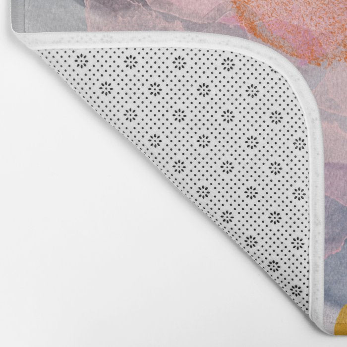 pastel pink landscape abstract Bath Mat Gallery Image 2