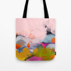 pastel pink landscape abstract Tote Bag Gallery Image 1