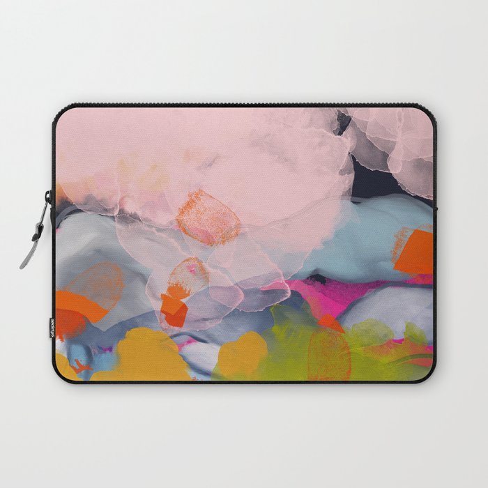 pastel pink landscape abstract Laptop Sleeve Gallery Image 1