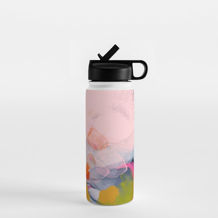 pastel pink landscape abstract Water Bottle Gallery Image 1