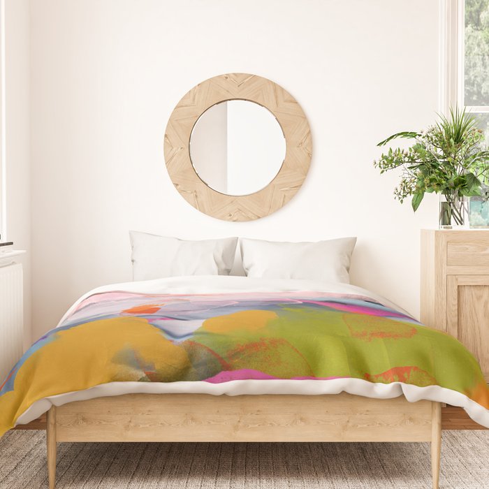 pastel pink landscape abstract Duvet Cover Gallery Image 3