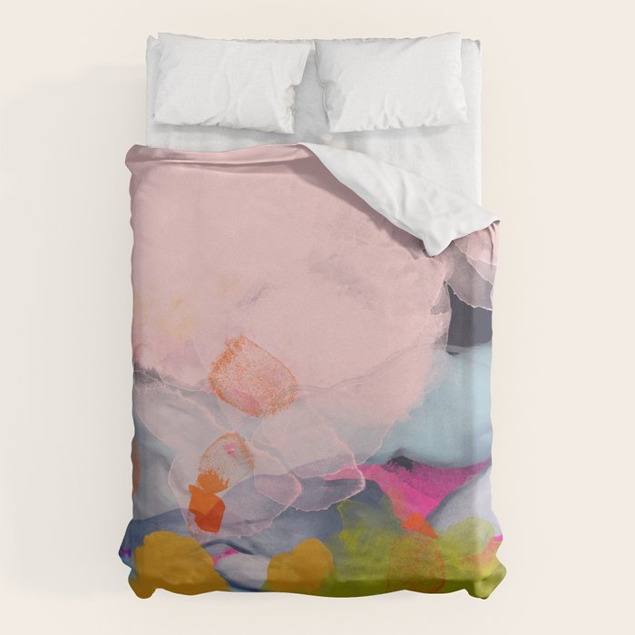 pastel pink landscape abstract Duvet Cover Gallery Image 6