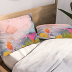 pastel pink landscape abstract Pillow Sham Gallery Image 2