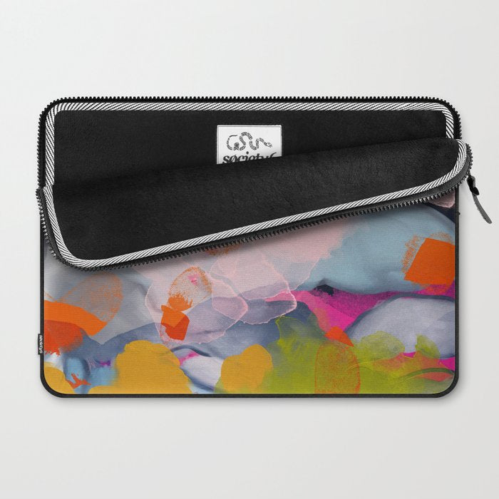 pastel pink landscape abstract Laptop Sleeve Gallery Image 2