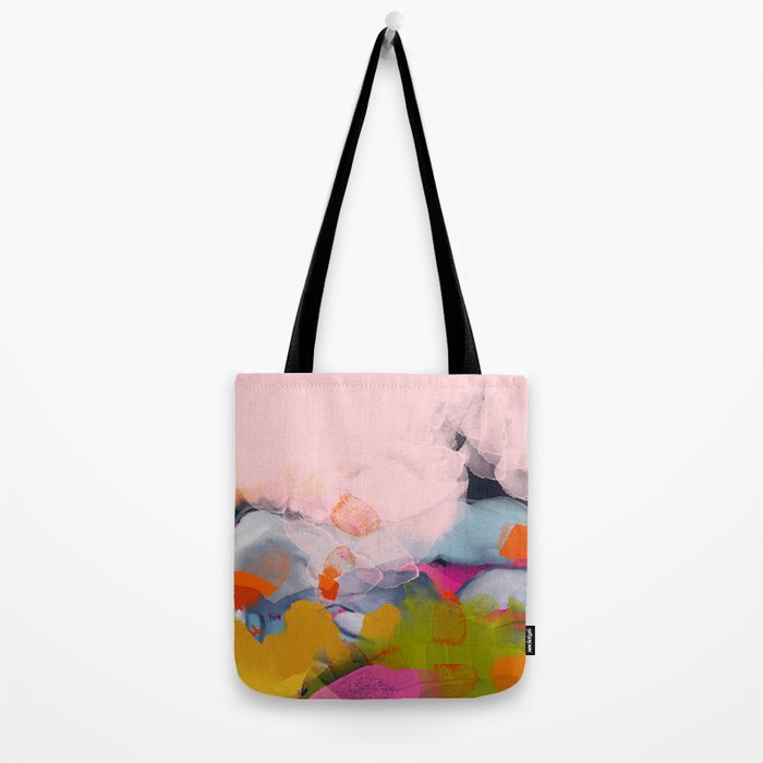 pastel pink landscape abstract Tote Bag Gallery Image 2