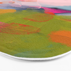 pastel pink landscape abstract Bath Mat Gallery Image 3