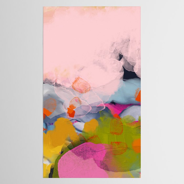 pastel pink landscape abstract Tablecloth Gallery Image 2