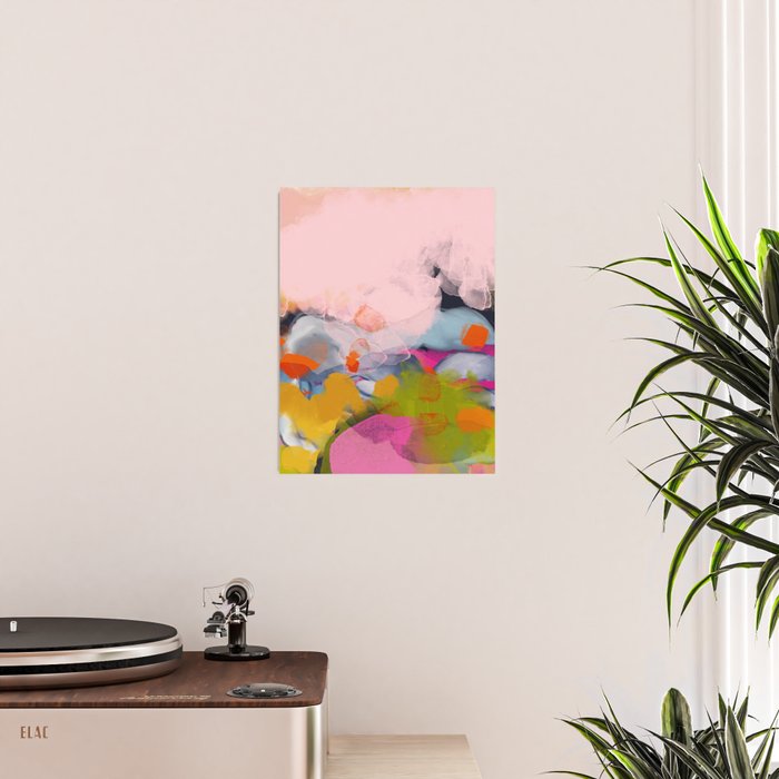 pastel pink landscape abstract Poster Gallery Image 2