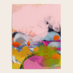 pastel pink landscape abstract Poster Gallery Image 4