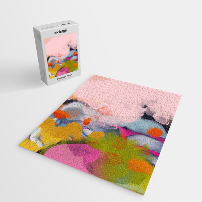 pastel pink landscape abstract Jigsaw Puzzle Gallery Image 2