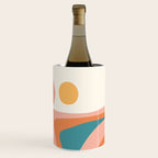 Abstract Wavy Rainbow and Sun Pattern in retro theme Wine Chiller Gallery Image 3