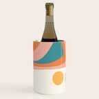 Abstract Wavy Rainbow and Sun Pattern in retro theme Wine Chiller Gallery Image 2