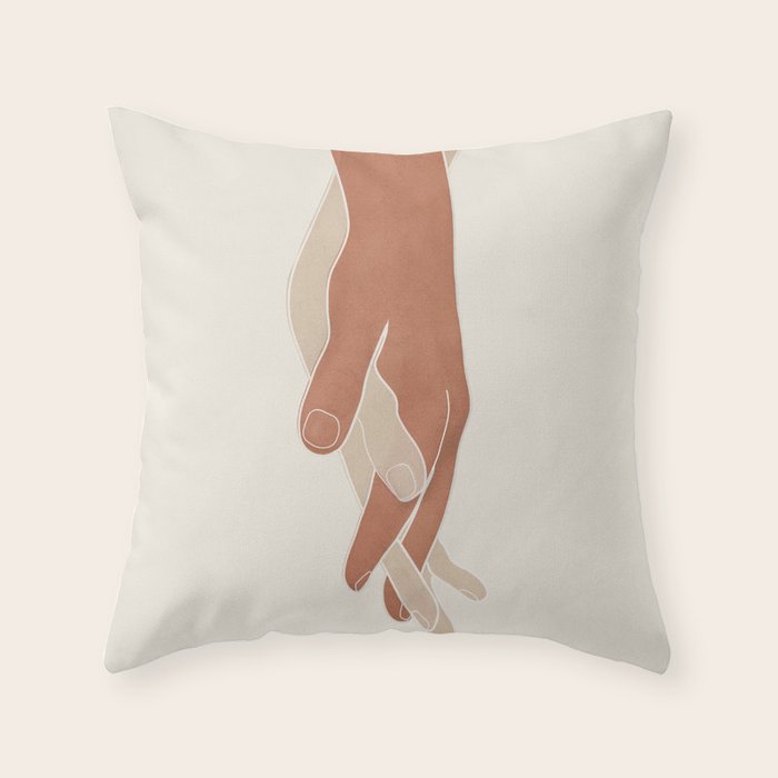 Holding Hands Throw Pillow Gallery Image 6