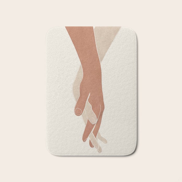 Holding Hands Bath Mat Gallery Image 1